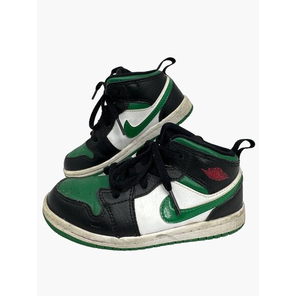 Nike Other - Nike Air Jordan 1 Mid SE GS Sneakers Youth Size 10C Green Black White